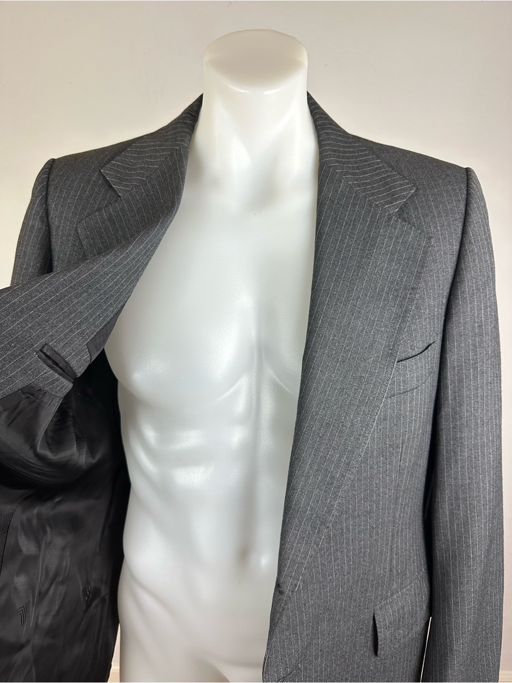 Lanvin Soft Wool Pinstripe Sport Jacket in Charcoal
